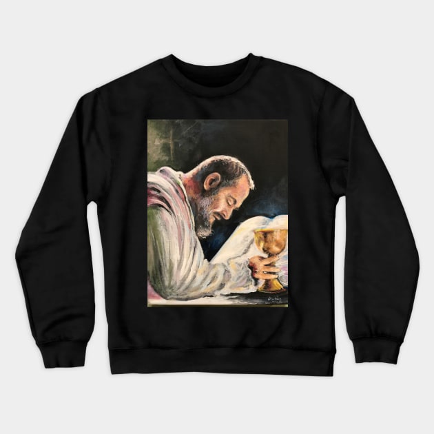 Padre Pio - Into the Mystic Crewneck Sweatshirt by artdesrapides